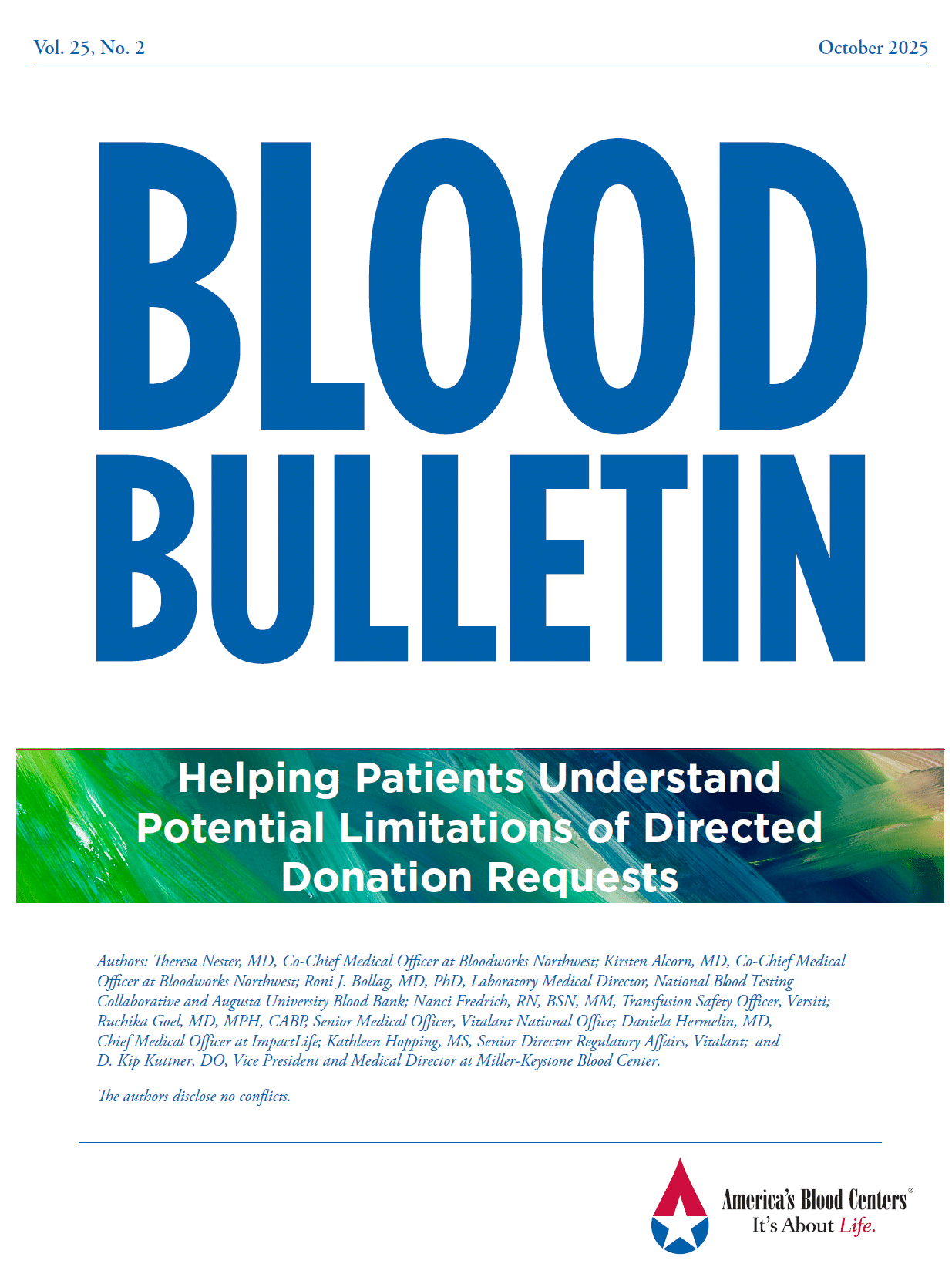 Directed Donation 2025 Blood Bulletin